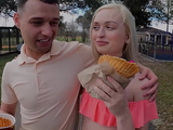 YNGR - Blonde Teen Starlette Storm Takes On A Big Cock And Gives A Rimjob